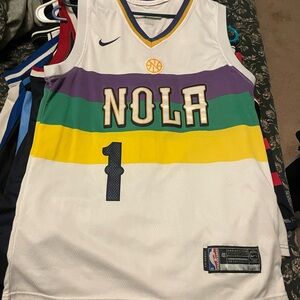 NOLA Basketball Jersey with Multicolor Stripes
